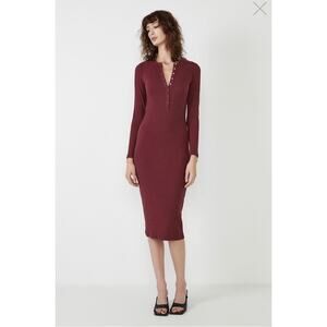 Bardot Merissa Ribbed Midi Dress